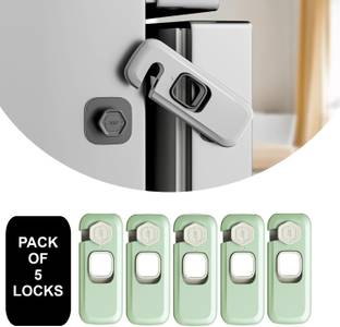 sorresaa 5 Pack Child Proof Fridge Lock for Kids Safety, Cabinet lock for Toddlers Child Safety Latch Lock