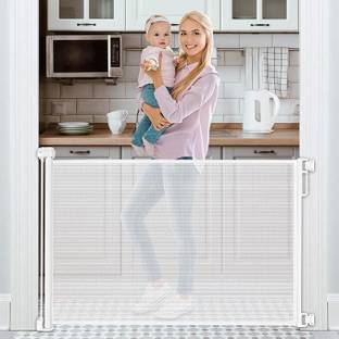 Samusagya Indoor/Outdoor Dog & Baby Fence Suitable for Home Door Child Safety Slide Lock