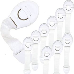 SHIVIT 3M Glue Kids Safety Furniture Lock | Suitable for Drawers, Cupboards, Cabinets Child Safety Strap Lock