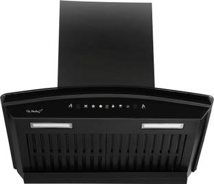 RUWA RAVE-BLACK Auto Clean Wall Mounted Black 1250 CMH Chimney