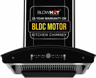 BLOWHOT ERICA S BLDC Chimney 1750 CMH 60 cm Curved Shape Filterless Powerful suction BLDC Motor Low No...