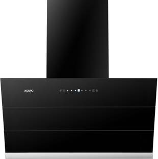 AGARO Royal Kitchen Chimney 90 cm 1350 m3/hr Auto-Clean Kitchen Hood Auto Clean Wall Mounted Black 1350 CMH Chimney
