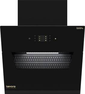 Beyond Appliances ELARA 60CM SMART SLANT CHIMNEY Auto Clean Filterless | Smart AI Dashboard, Motion Sensor & Speakers | Touch Control | Radio | Whistle Counter | Black Wall Mounted Black 1500 CMH Chimney