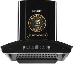BLOWHOT ERICA S BAC 60cm 1750mh Powerful Suction, BLDC Motor, Speed Control Filterless Auto Clean Wall Mounted Black 1750 CMH Chimney