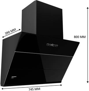 Crompton CHD-QPVI75FLE-MBL Auto Clean Wall Mounted Black 1660 CMH Chimney