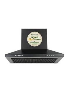 FABER HOOD PLUTO PB BF BK 1000 CMH 60 cm Pyramid Shape 60cm|3 Layer Baffle filter|Powerful suction |Lo...