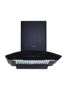 Whirlpool CGBF PRO 603 HAC BK HOOD 1500 CMH 60 cm Curved Glass 60 cm| 11 Years Motor Warranty| Heat Au...