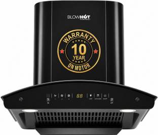 BLOWHOT Evana S BAC MS Chimney 1500 CMH 60 cm Curved Shape Filterless Powerful suction Low Noise Auto ...