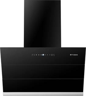 FABER HOOD BLISS FL SC AC BK 60 Auto Clean Slant Glass 60 cm| Touch & Gesture Control| Autoclean| Filterless|Powerful Suction|Low Noise Wall Mounted Black 1350 CMH Chimney