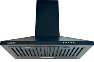 RUWA VIVA 60 BLACK Wall Mounted Black 800 CMH Chimney