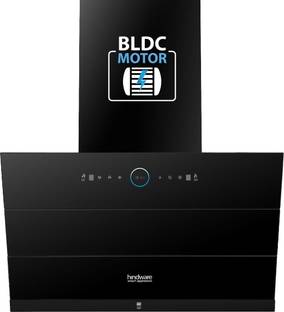 Hindware Smart Appliances Skyla Neo BLDC 75 Auto Clean Wall Mounted Black 1500 CMH Chimney