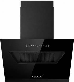 AQUALYT VENTO SLANT INCLINED GLASS CHIMNEY 1600 CMH 60 cm Auto Clean Chimney