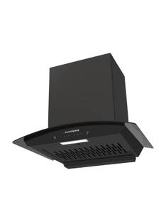 Eurodomo HOOD INDIGO IN HC SC FL BK 60 1350 CMH 60 cm Curved Glass 60 cm| Filterless|Heat Autoclean| T...