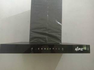 HPC 3 sped glass 60 cm voice control &motion sensor Auto Clean Wall Mounted black 1300 CMH Chimney