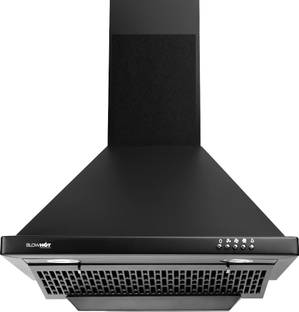 BLOWHOT 60 cm EVA S BPC, Push Control, Filterless, Led Lights Wall Mounted Black 1200 CMH Chimney