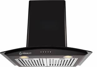 AQUALYT AURA60 Auto Clean Wall Mounted Black 1500 CMH Chimney
