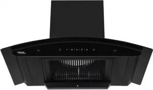Hindware Divina 90 Cm Wall Mounted Chimney Auto Clean Wall Mounted Black 1200 CMH Chimney
