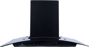 FULTON SLIM CURVE 90 CM Auto Clean Wall Mounted BLACK 1450 CMH Chimney