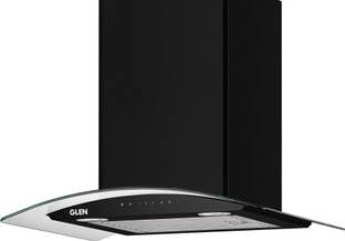 Glen CH-6063BLAC60 Auto Clean Wall Mounted Black 1200 CMH Chimney