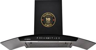 Amplesta New Stella Auto Clean Curved 90cm, Touch & Gesture Control, Filterless 1350 CMH 90 cm Auto Cl...
