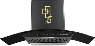 FABER HOOD ZEST IN HC SC FL BK 90 Auto Clean Wall Mounted Black 1200 CMH Chimney