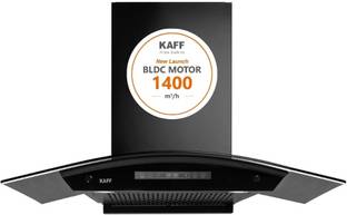Kaff KEC 90A-DC BLDC Motor Curved Glass, Filterless, 9 Speed, Real Time Display 1400 CMH 90 cm BLDC Fi...