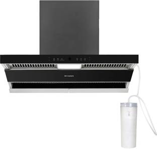 FABER HOOD THUNDER STORM FL SW SC BK 90 Auto Clean Wall Mounted Black 1800 CMH Chimney