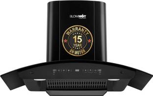 BLOWHOT Evana 90cm Filterless Technology Motion Sensor Auto Clean Wall Mounted Black 1500 CMH Chimney