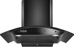 Hindware Smart Appliances Nadia IN 75 cm Auto Clean Wall Mounted Black 1500 CMH Chimney