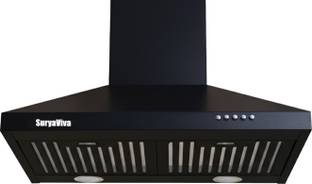 SURYAVIVA Aero Flow 60 CM Wall Mounted Black 1250 CMH Chimney