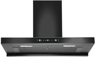 Hindware DARCIA 90CM 1200 CMH ( LAUNCH YEAR 2022 ) WITH MOTION SENSOR Auto Clean Wall Mounted BLACK 1200 CMH Chimney