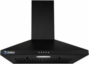 zinex Pyramid Shape 60 cm|Baffle filter|Powerful suction |Low Noise Black 1000 1000 CMH 60 cm Chimney