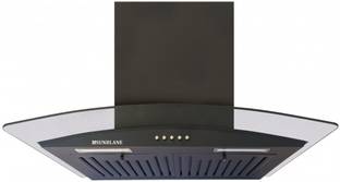 Sunblane Omega Push 60 cm 1100 m3/hr Suction Baffle Filter, Push button Wall Mounted Black 1100 CMH Ch...