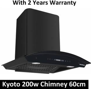 Sauran Kyoto Kitchen Chimney 60cm Auto Clean Touch Control With Warranty(CHM29) Auto Clean Wall and Ce...