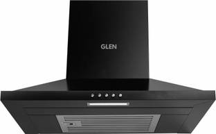 Glen CH6049 Baffle filter, 1100m³/h 60 cm Wall Mounted BLACK 1100 CMH Chimney