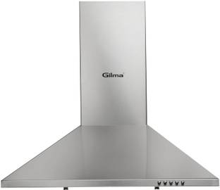 Gilma Eva 60 SS Wall Mounted Glossy Silver 700 CMH Chimney