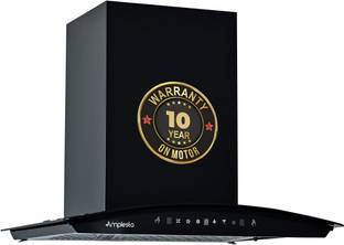 Amplesta Stella 60cm,1350 cmh, Touch & Gesture Control, Filterless 1350 CMH 60 cm Auto Clean Chimney