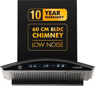 V-Guard BX 60 BLDC 60 cm Auto Clean Wall Mounted Black 1500 CMH Chimney