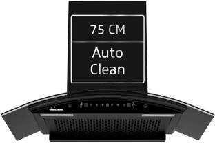 Sunflame CH Roma 75 BK Auto Clean Wall Mounted BLACK 1200 CMH Chimney