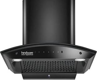 Hindware Celesia 60 cm Auto Clean Low Noise 1300m3 Suction Made In India Auto Clean Wall Mounted Black 1300 CMH Chimney