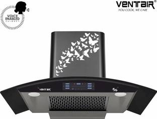 Ventair Velocity 5G 90 Voice Enabled Smart Auto Clean Wall Mounted Black 1400 CMH Chimney