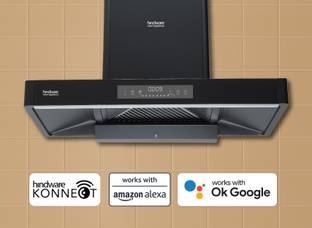 Hindware Optimus Ipro BLDC 90 Auto Clean Wall Mounted Black 1900 CMH Chimney