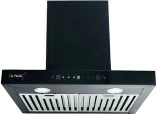RUWA JADE-BLACK Auto Clean Wall Mounted Black 1200 CMH Chimney