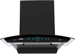 Kenstar Smoke Zero 60 1300 CMH 60 cm | Curved Glass | Filterless | 3 Speed Motion Sensor with Touch Co...
