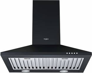 Whirlpool CLASSIC BF 60 BK HOOD 60 cm 750 m³/hr Pyramid Shape 60cm| 5 Years Motor Warranty| 3 Layer Baffle filter|Powerful suction |Low Noise | LED Lamp | Push Button Control Wall Mounted Black 750 CMH Chimney