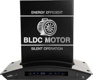 Kenstar AeroGlide BLDC CURVE 60 CM Auto Clean Filterless Auto-clean Chimney With BLDC Motor 10 Speed T...