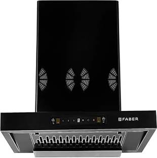 FABER HOOD BONITO 3D IN HC SC FL BK 75 Auto Clean T-Shape 75cm| Touch & Gesture Control| Autoclean| Filterless|Powerful 3 Way Suction| Low Noise Wall Mounted BLACK 1250 CMH Chimney