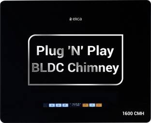 Elica KITTY PLUG N PLAY BF 600 BLDC HAC LTW MS NERO 1600 CMH 60 cm Auto Clean Chimney
