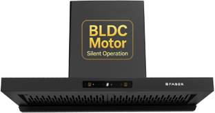 FABER Hood Coral BLDC HC SC FL BK IN 90-T Auto Clean Wall Mounted BLACK 1500 CMH Chimney