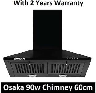 Sauran Osaka Kitchen Chimney 60cm Push Button Control With Warranty (CHM13) Wall and Ceiling Mounted B...